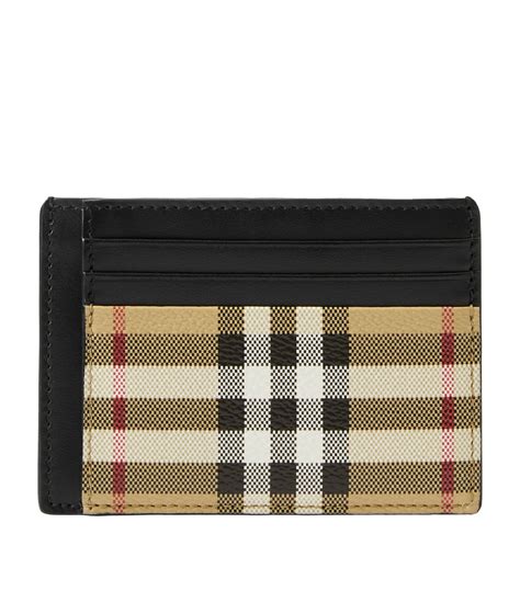 burberry check money card case.